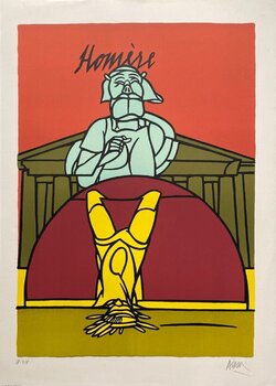 Valerio Adami ヴァレリオ・アダミ 版画 超大型 66cm 86cm Valerio Adami ヴァレリオ・アダミ 版画 超大型 66cm 86cm