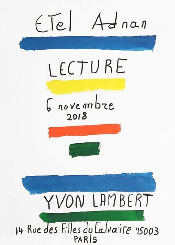 Lecture by Etel Adnan, Print for Sale on Singulart
