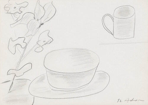 Etel Adnan Untitled (Teacup) von Etel Adnan, Werk auf Papier kaufen auf Singulart
