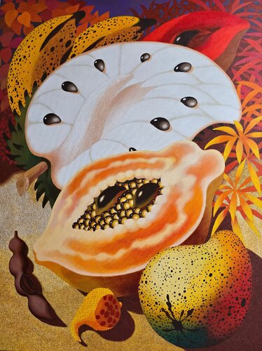 En fondo de la memoria de un niño nacido en Cuba van Ramon Alejandro, Schilderij te koop op Singulart