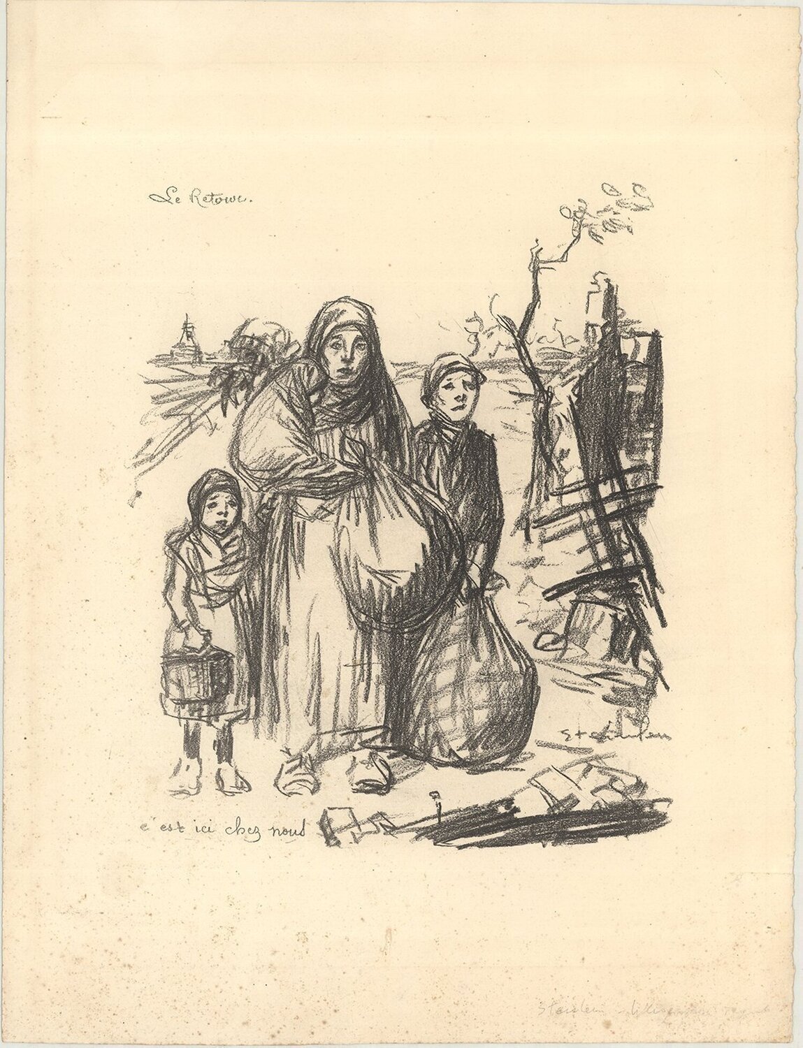 Le Retour Théophile Alexandre Steinlen Stampa in vendita