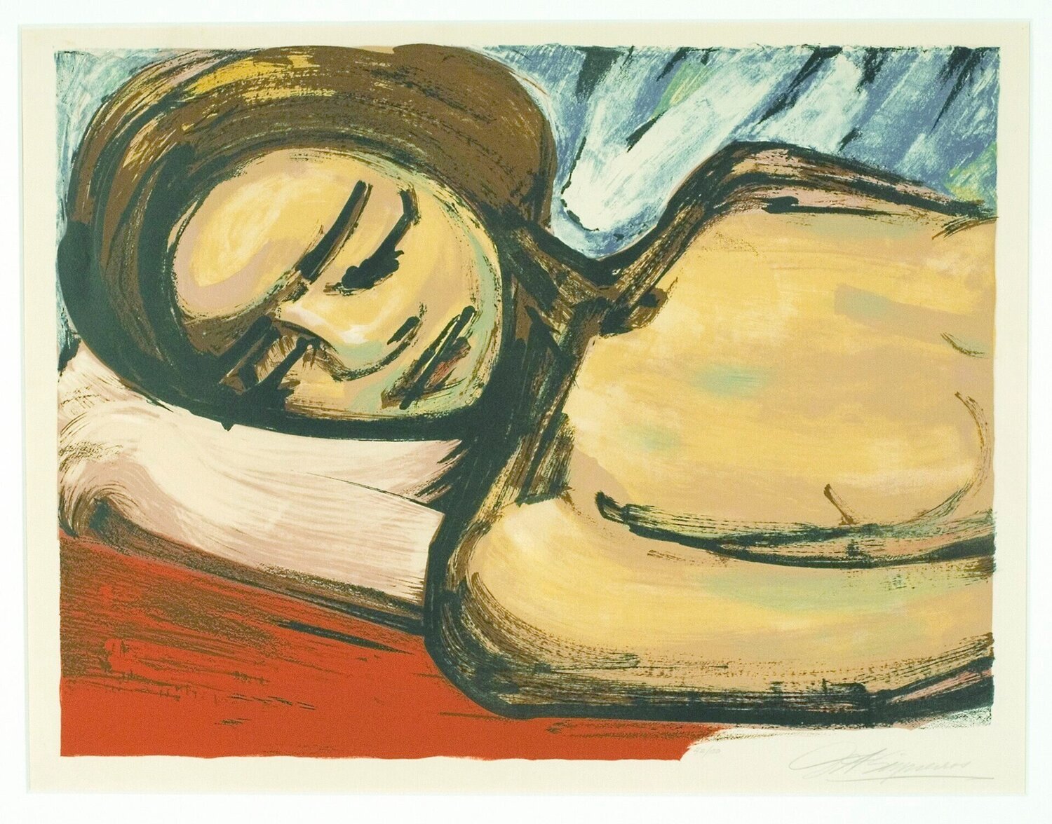 Reclining Nude David Alfaro Siqueiros Stampa in vendita