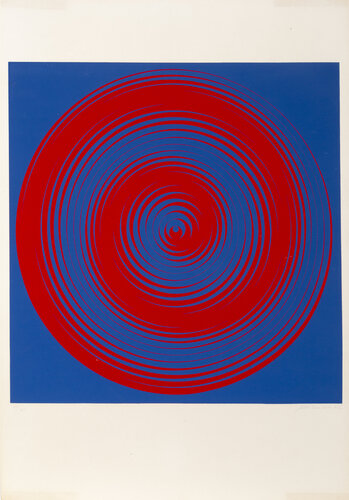 Blue and Red Spirals by Getulio Alviani, Print for Sale on Singulart