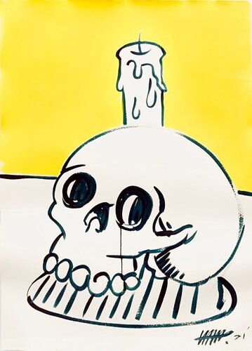 Candle and Skull van Takeru Amano, Afdruk te koop op Singulart