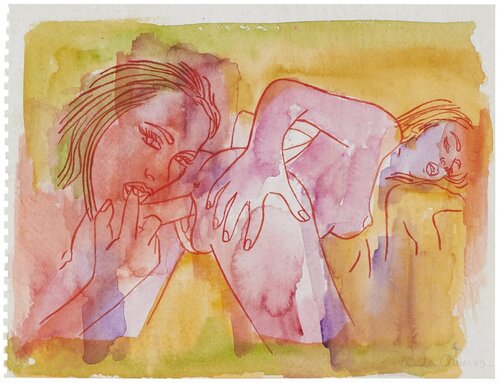 Miley and Mandy  by Ghada Amer, Work on Paper for Sale on Singulart