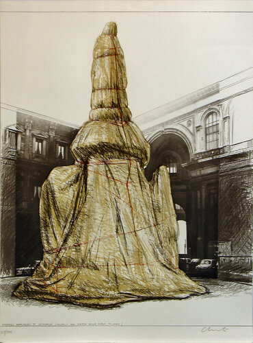Wrapped Monument for Leonardo, Project for Piazza Della Scala by Christo and Jeanne-Claude, Print for Sale on Singulart