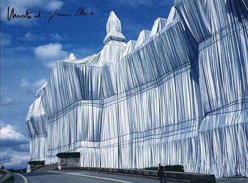 Wrapped Reichstag (I) (German Parliament, Blue Sky) by Christo and Jeanne-Claude, Photography for Sale on Singulart