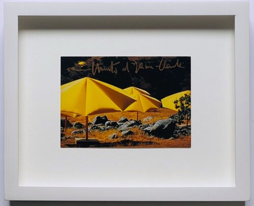 Art Card: The Umbrellas Japan-USA (Hand Signed by Christo and Jeanne-Claude), from the estate of Jacob Bal Teshuva by Christo and Jeanne-Claude, 版畫 for Sale on Singulart