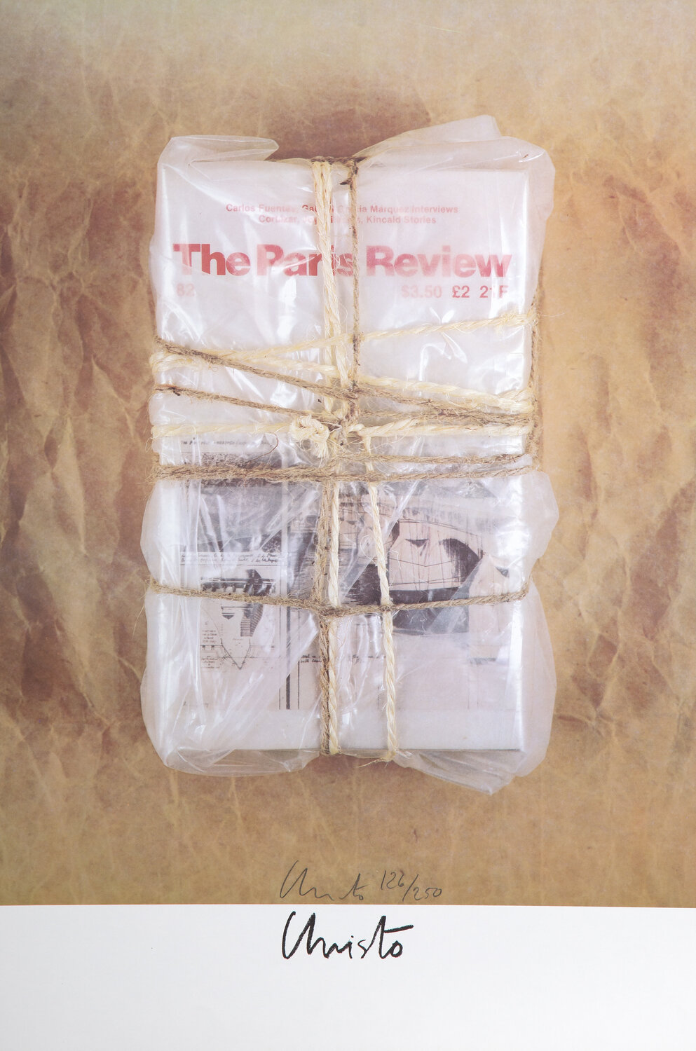 Wrapped Paris Review Christo and Jeanne-Claude Druck zu verkaufen