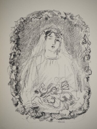 Mariée au bouquet by Albert André, Print for Sale on Singulart