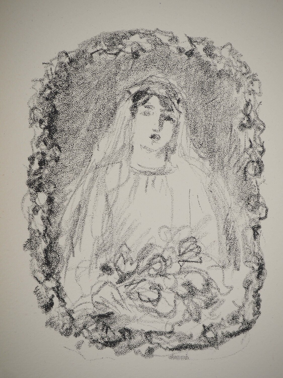Mariée au bouquet Albert André Stampa in vendita