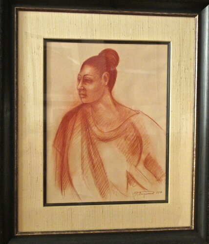 Mujer de Ocotlan van Raúl Anguiano, Werk op papier te koop op Singulart