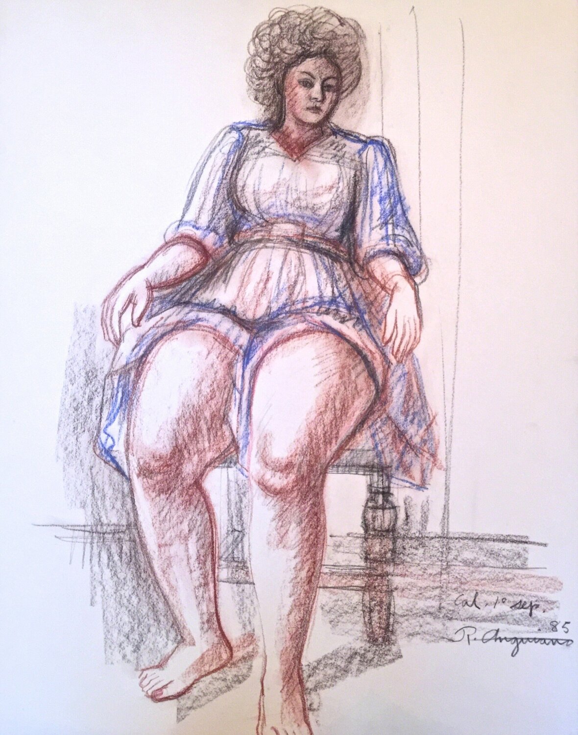 Muchacha en azul Raúl Anguiano