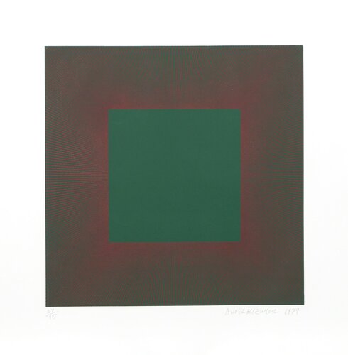 Green with Red from the Autumn Suite by Richard Anuszkiewicz, Print for Sale on Singulart