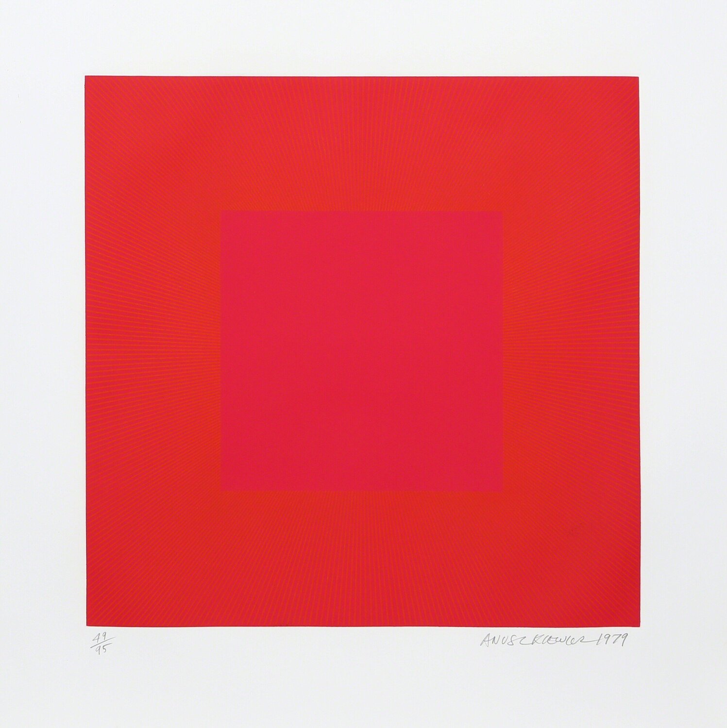 Summer Suite (Red with Gold IV) Richard Anuszkiewicz Stampa in vendita