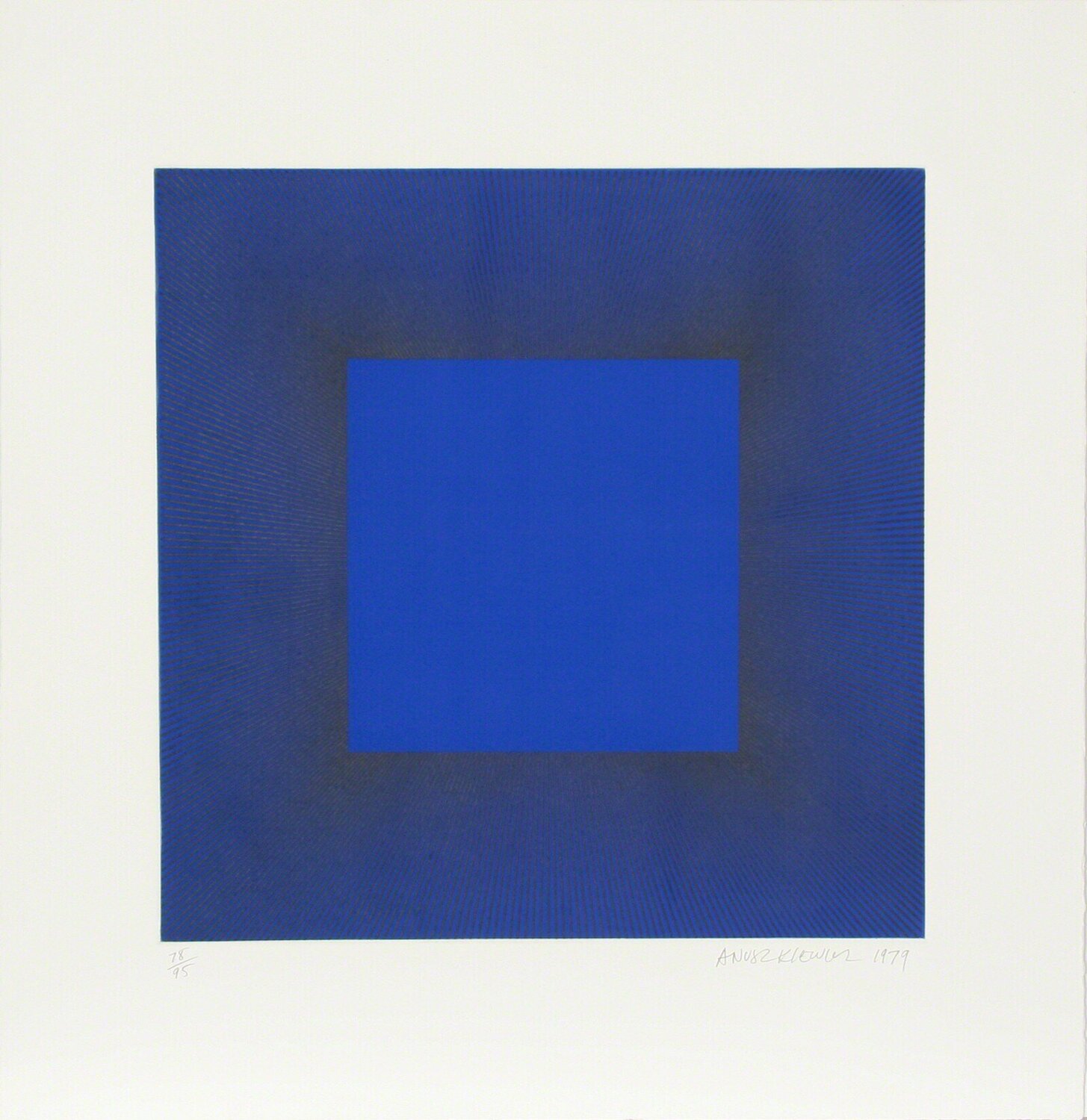 Midnight Suite (Blue with Black) Richard Anuszkiewicz Stampa in vendita