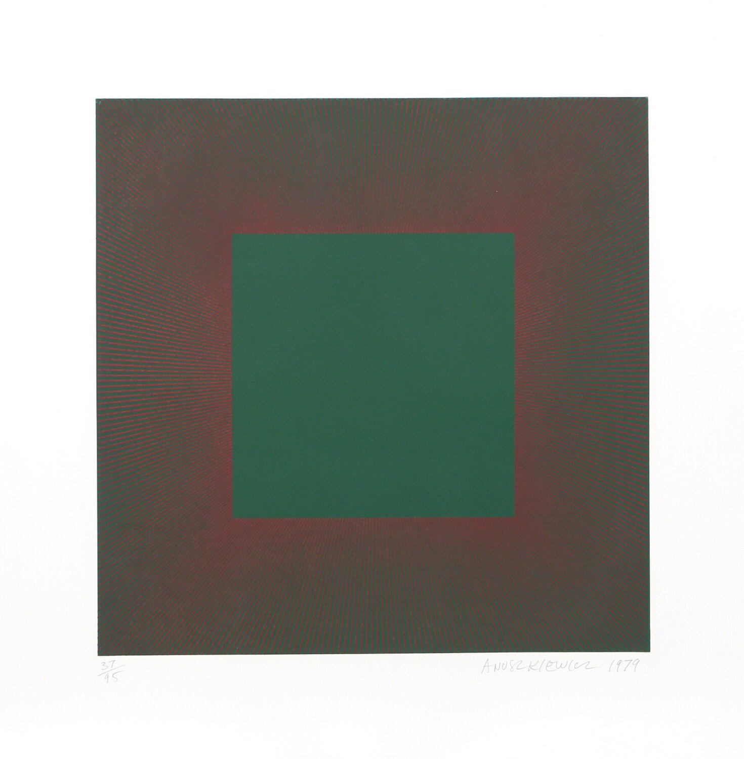 Green with Red from the Autumn Suite Richard Anuszkiewicz Druck zu verkaufen