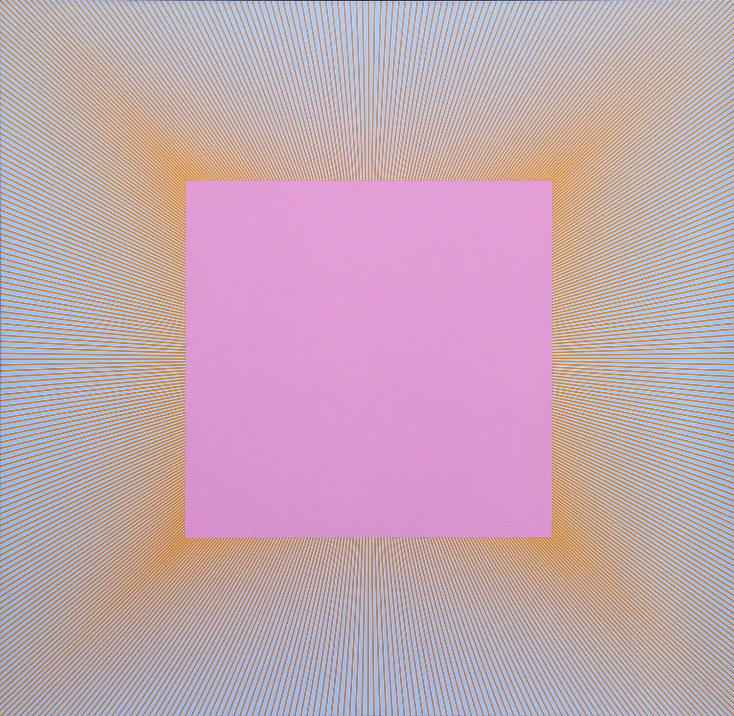 Light Magenta Square Richard Anuszkiewicz Original painting for sale