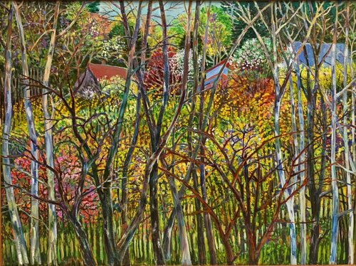 French Hill Spring, Westchester County, NY de Thelma Appel, Pintura a la venta en Singulart