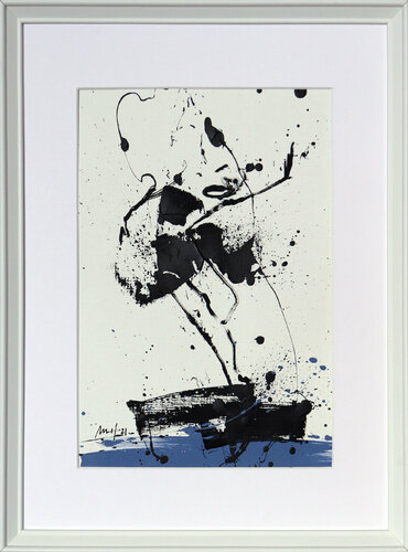 Spontaneous Ballerina No. 1, Blue Series III van Mario Henrique, Werk op papier te koop op Singulart