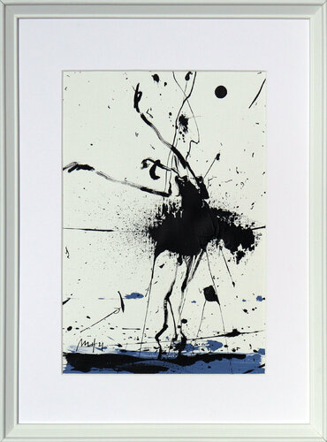 Spontaneous Ballerina No. 3, Blue Series III van Mario Henrique, Werk op papier te koop op Singulart