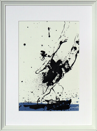 Spontaneous Ballerina No. 4, Blue Series III van Mario Henrique, Werk op papier te koop op Singulart