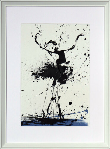 Spontaneous Ballerina No. 7, Blue Series III van Mario Henrique, Werk op papier te koop op Singulart