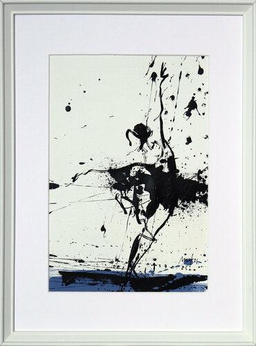 Spontaneous Ballerina No. 8, Blue Series III van Mario Henrique, Werk op papier te koop op Singulart