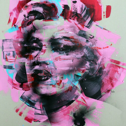 Pink Marilyn van Mario Henrique, Schilderij te koop op Singulart