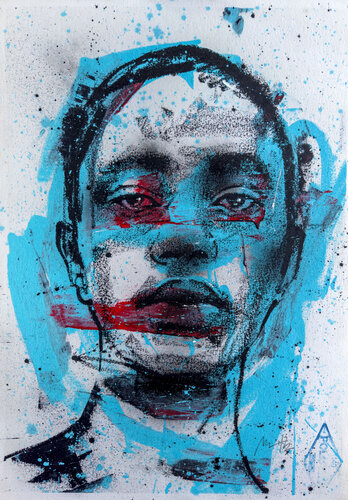 Untitled Portrait Drawing No. 1 di Mario Henrique, Pittura in vendita su Singulart