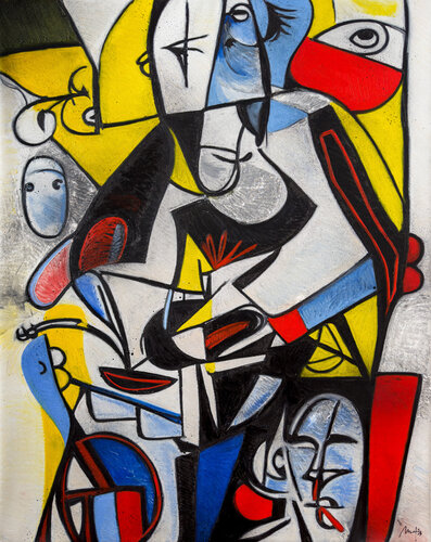 Juggler On A Monocycle di Mario Henrique, Pittura in vendita su Singulart