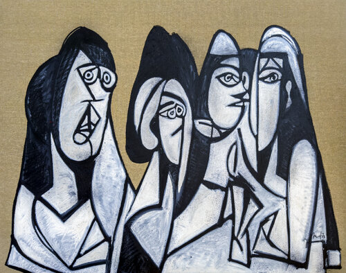 The Gossipers di Mario Henrique, Pittura in vendita su Singulart