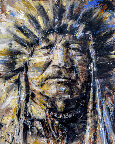 Sitting Bull von Mario Henrique, Malerei kaufen auf Singulart