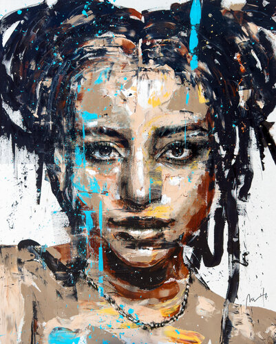 Portrait Of A Young Girl van Mario Henrique, Schilderij te koop op Singulart