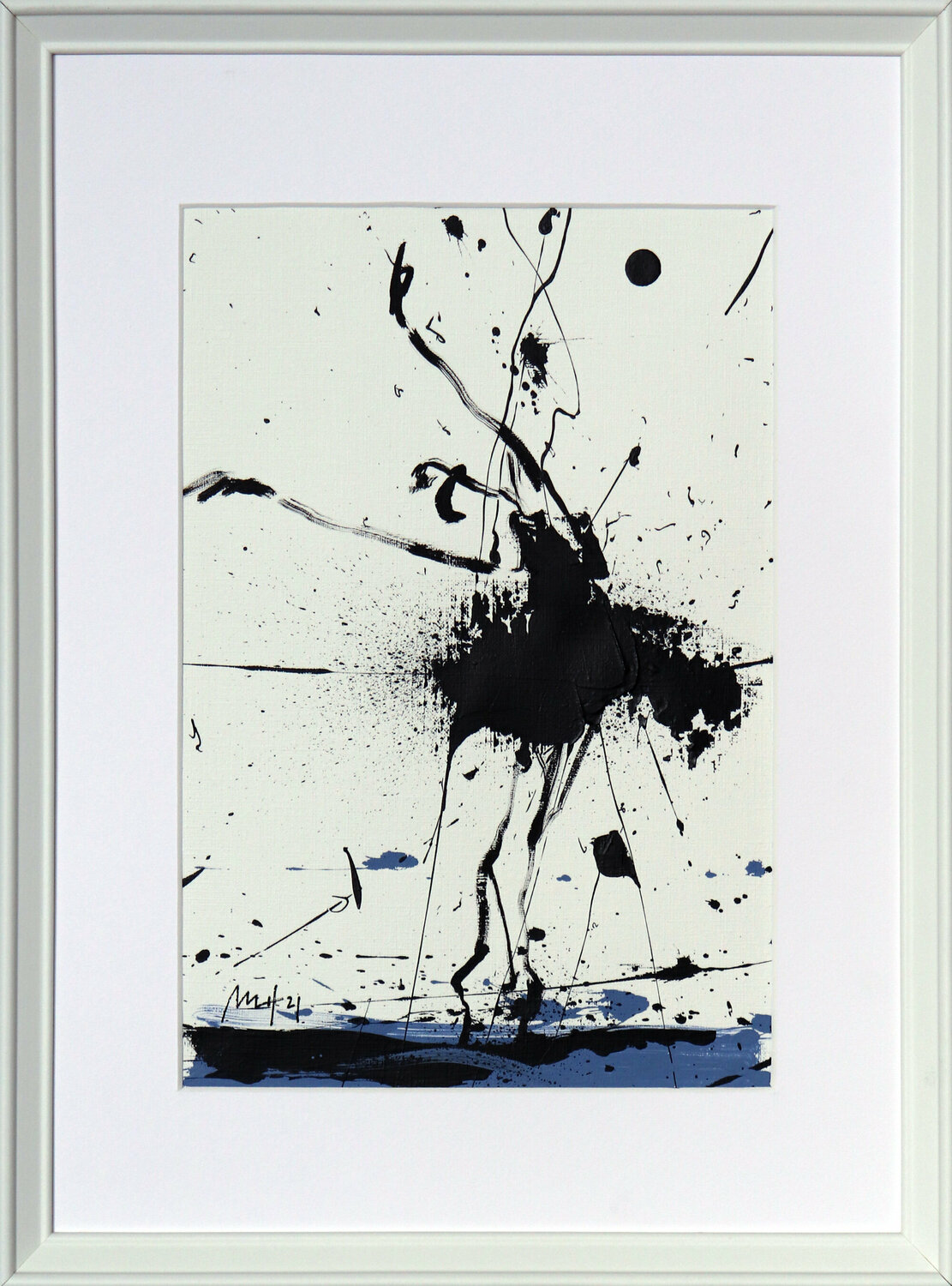 Spontaneous Ballerina No. 3, Blue Series III Mario Henrique Werk auf Papier zu verkaufen