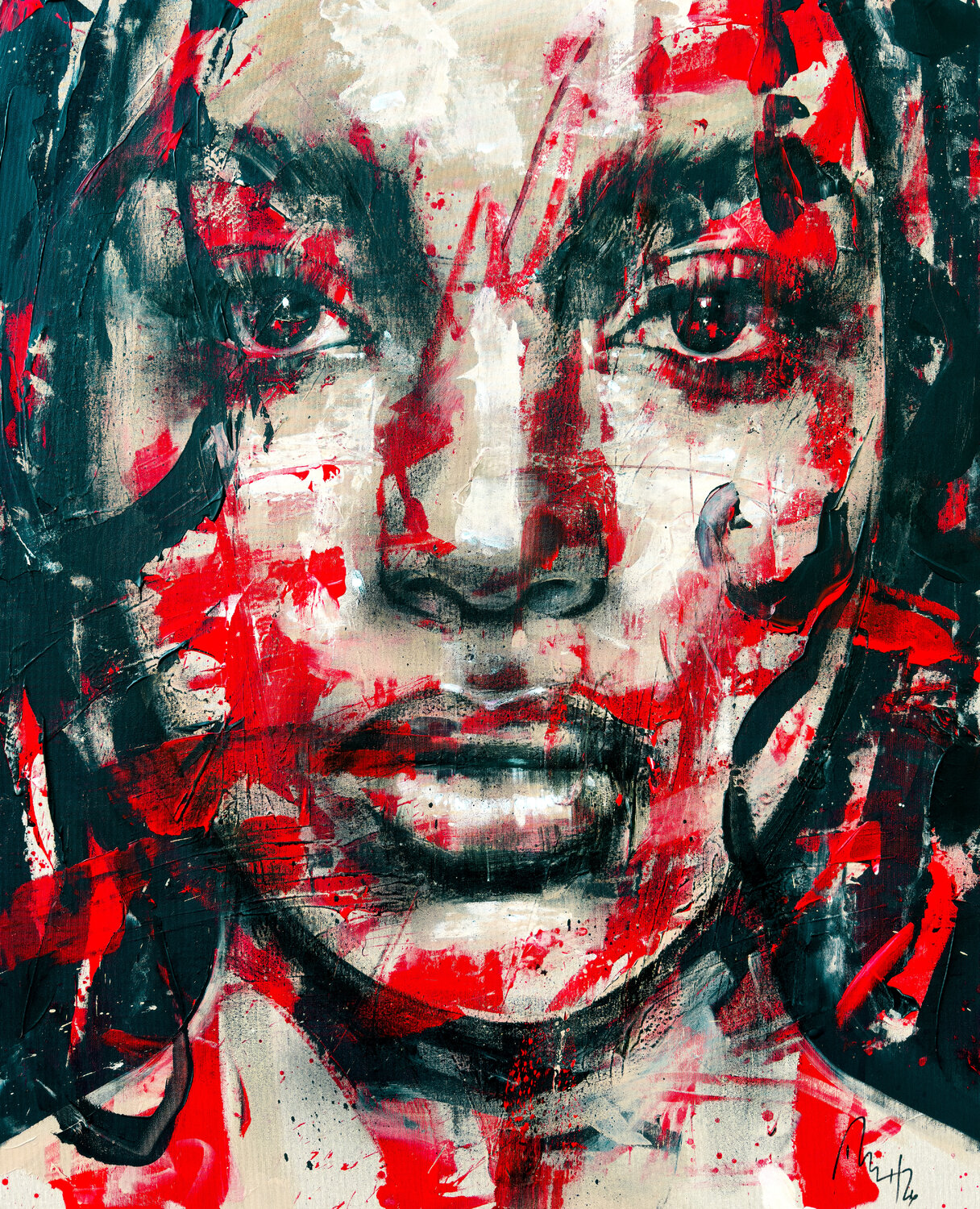 Portrait In Red Mario Henrique