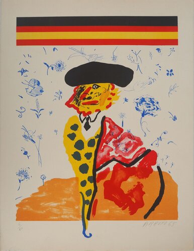 Le toréador, Lithographie originale signée de Eduardo Arroyo, Impresión a la venta en Singulart