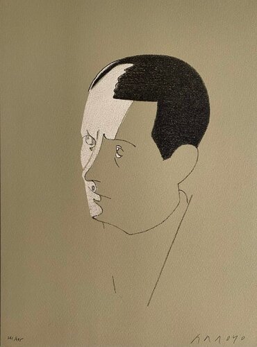 Portrait d'André Malraux by Eduardo Arroyo, Print for Sale on Singulart