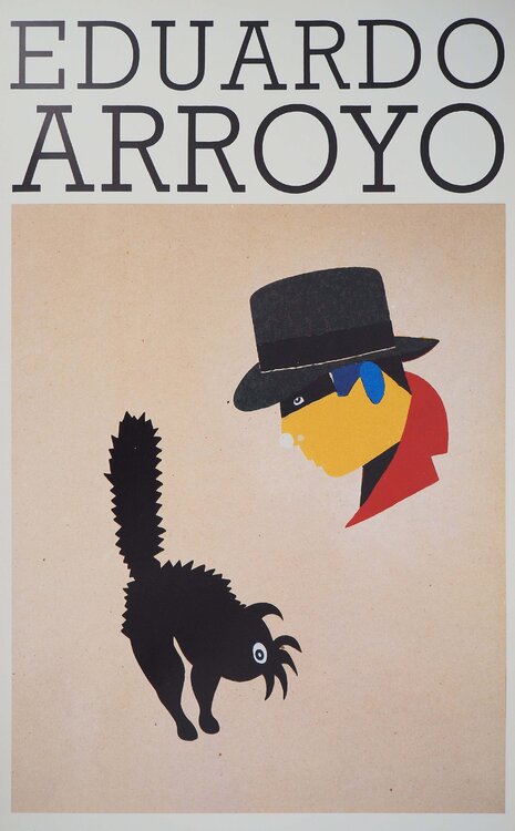 Homme au chapeau et écureuil Eduardo Arroyo