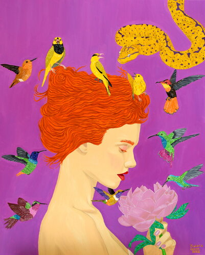 Eve à la chevelure de feu de Victoria Stagni, Pintura a la venta en Singulart