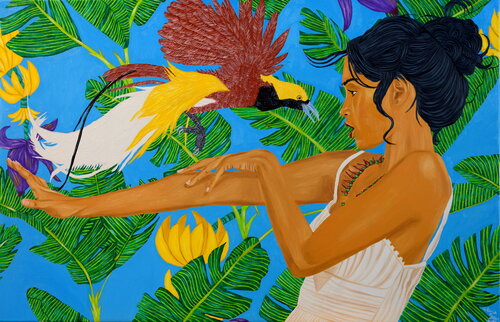 Oiseau de paradis van Victoria Stagni, Schilderij te koop op Singulart