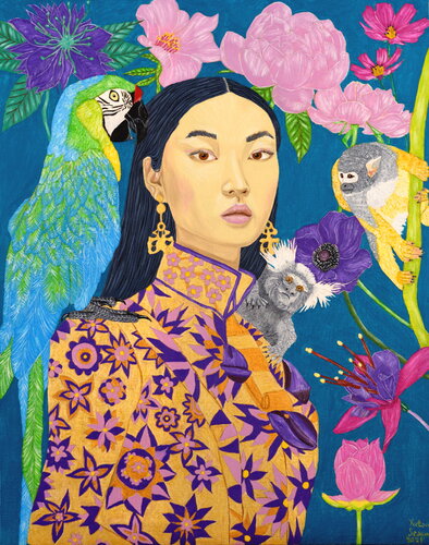 The elegant woman by Victoria Stagni, Painting for Sale on Singulart