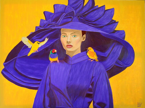 Stunning violet par Victoria Stagni, Peinture en vente sur Singulart