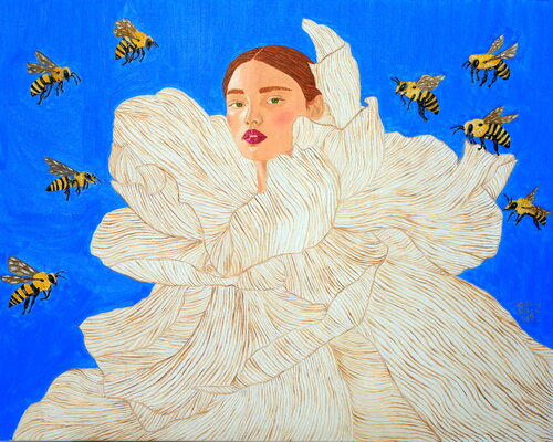La reine des abeilles by Victoria Stagni, Painting for Sale on Singulart