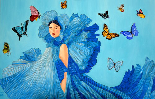 Miss Ocean par Victoria Stagni, Peinture en vente sur Singulart