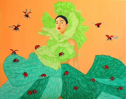 Ladybug by Victoria Stagni, Painting for Sale on Singulart