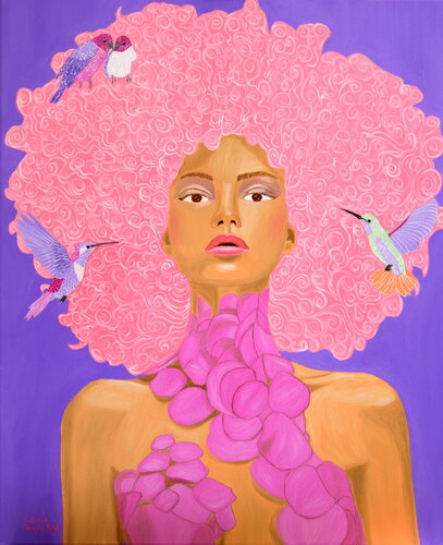 Ether rose par Victoria Stagni, Peinture en vente sur Singulart