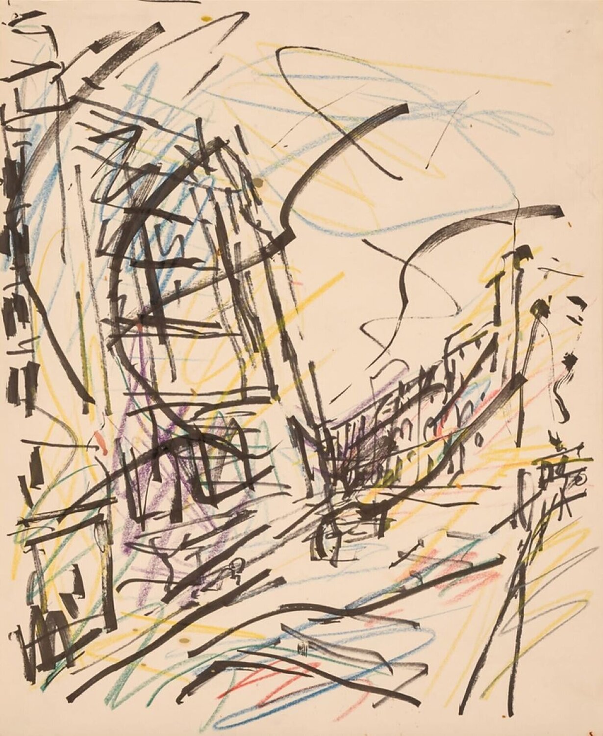 Frank Auerbach Study for Mornington Crescent Winter Morning Frank Auerbach