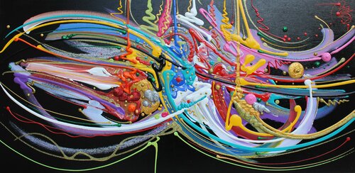 L'AMOUR A L'INFINI by David Onen, Painting for Sale on Singulart