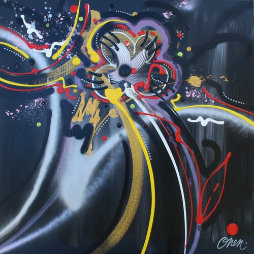 LA FLEUR COSMIQUE di David Onen, Pittura in vendita su Singulart